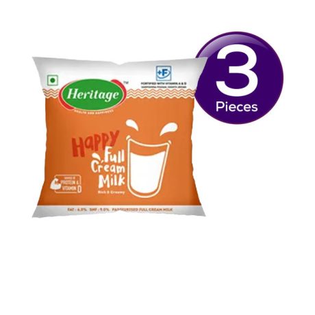 Heritage Full Cream Fresh Milk 500 ml Combo